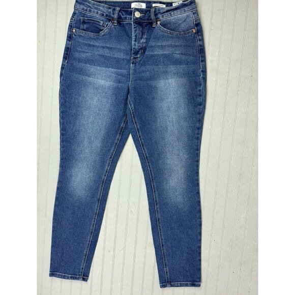 Royalty Size 12 Womens Jeans Hi Rise Skinny Dark Wash Stretch - Picture 1 of 5